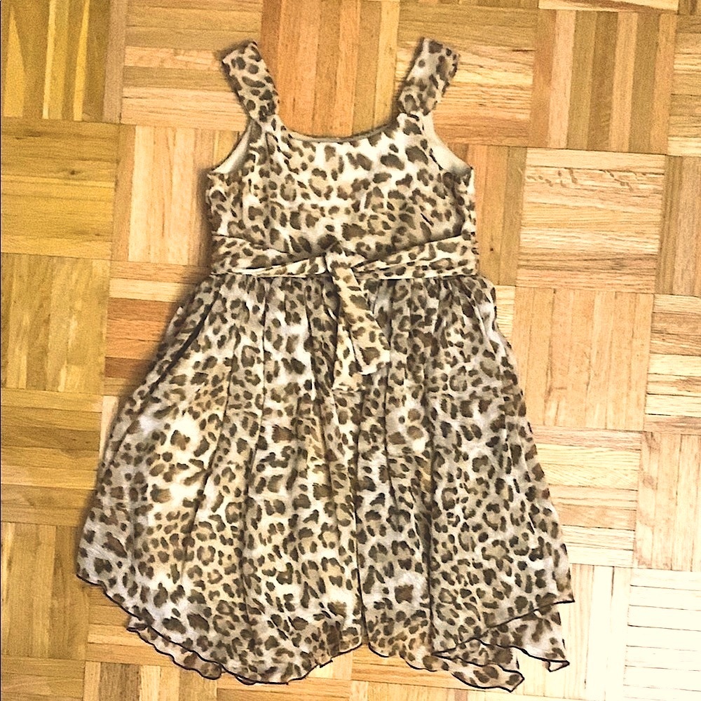 Bonnie Jean Sleeveless Animal Print Dress - Little Girls Size 6/6X